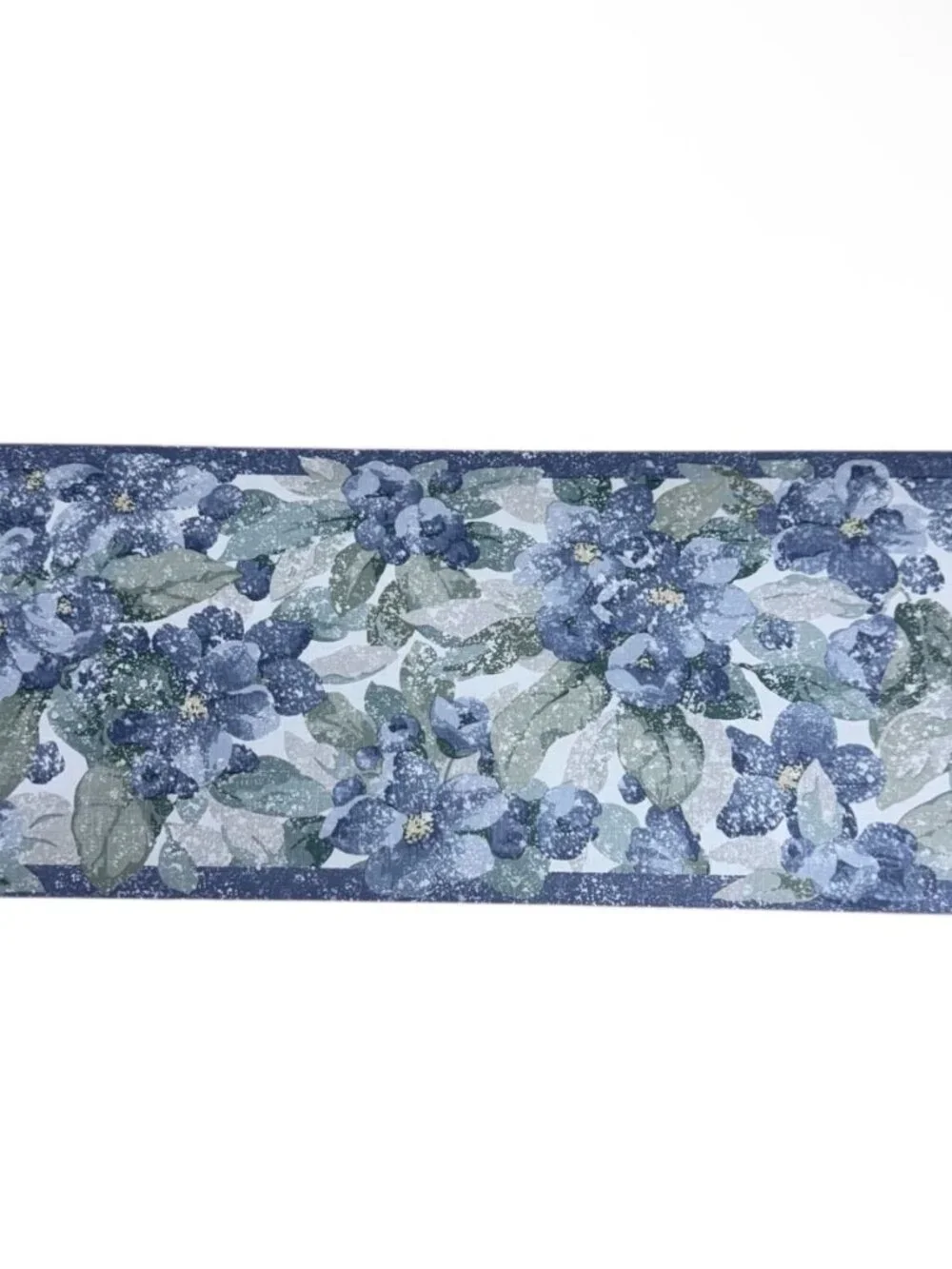 Vintage Wallpaper Border Westchester 2 Rolls Blue White Floral Cottage Chic New